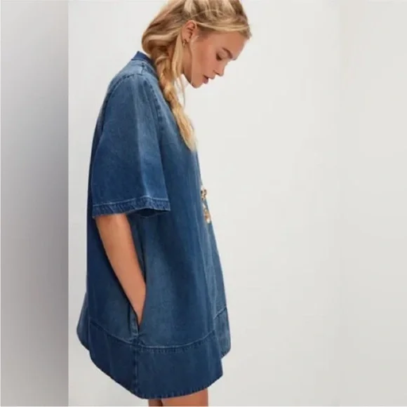Free People Harlow Mini Oversized Babydoll Dress - Picture 3 of 11